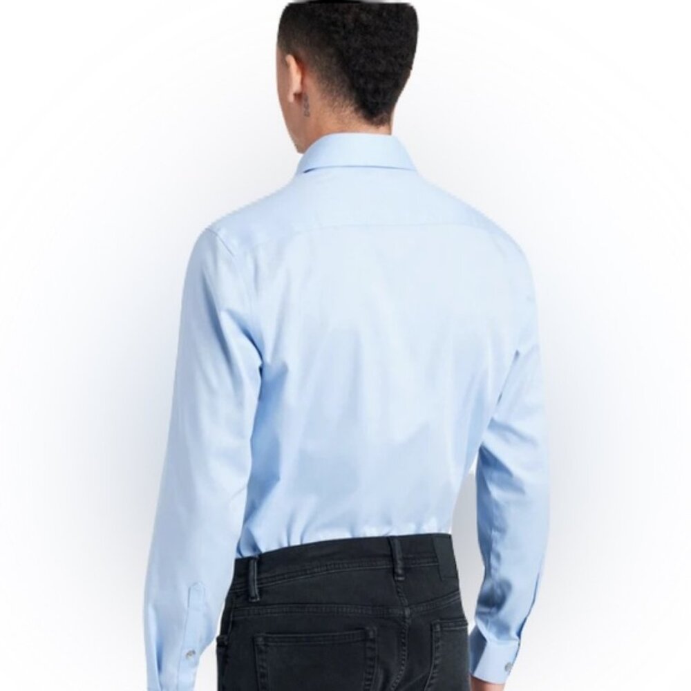 Kenneth Cole Reaction Button Down Shirt Size 18 Blue NEW